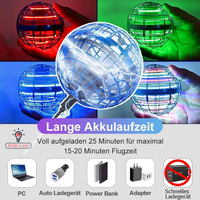 ASORT Hover Fliegender Ball,Magic Spinner Ball RGB Licht Hover Ball Mini Drohne Für Kinder Spielzeug