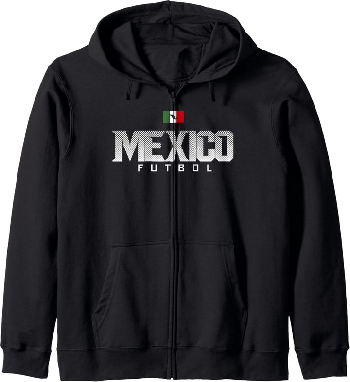 Mexico Futbol Simple Text Top Flag Kapuzenjacke