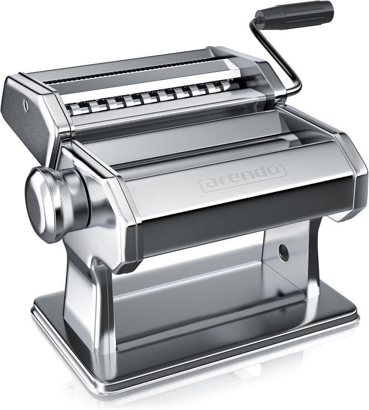 Arendo - Nudelmaschine Pasta Maker – Edelstahl – Nudelpresse – 7 einstellbare Stärken - manuell - Du