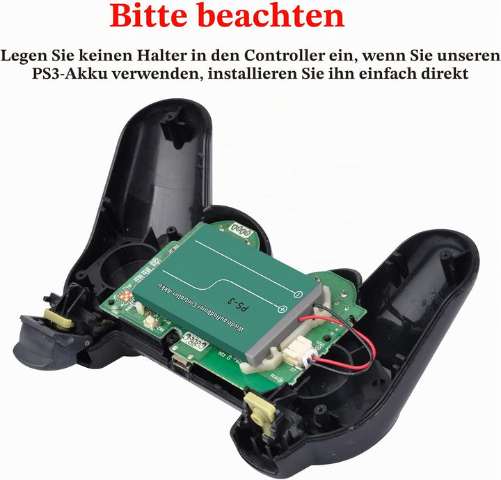 Uwayor Akku PS3 Controller Akku LIP1359 PS3 Ersatz Akku 2X 1860mAh für Sony Playstation 3 und Dualsh