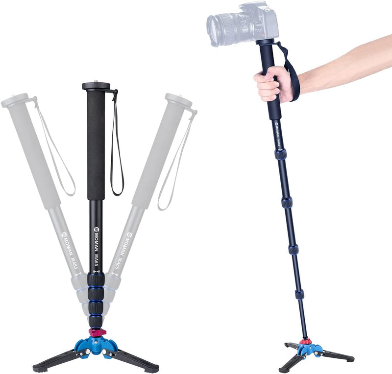 Moman Einbeinstativ Kamera Stativ Einbein Reisestativ mit Standspinne, DSLR Monopod Wanderstock, 0,6