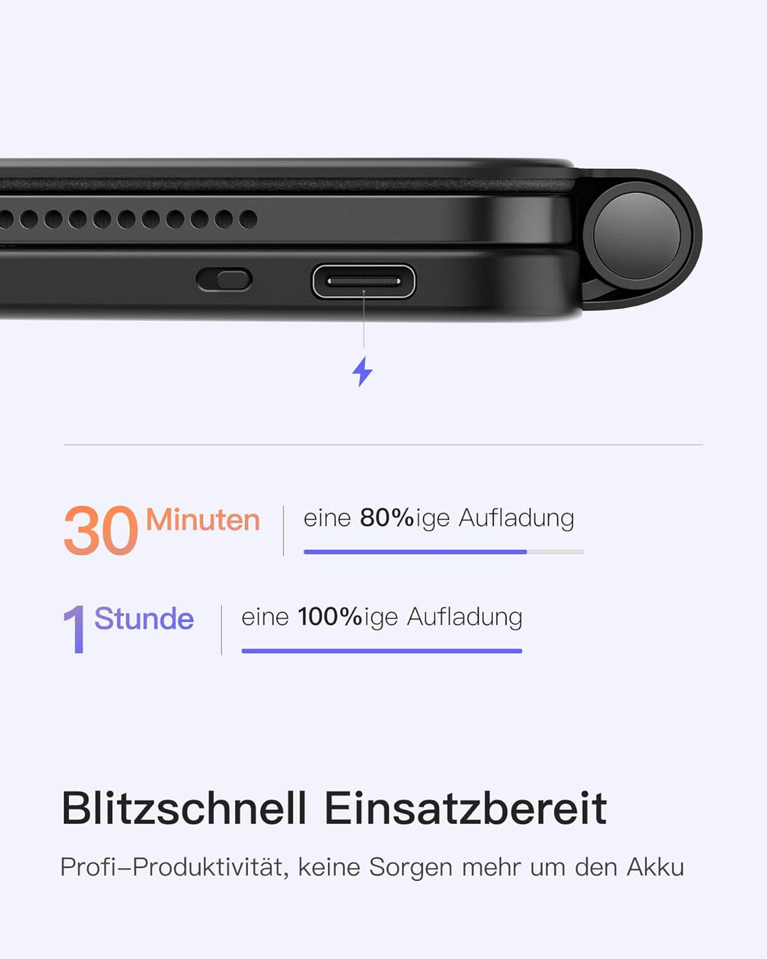 Inateck Magic Keyboard für iPad Pro 11 2024 M4 Hülle mit Tastatur, 30 Min Schnelles Laden,LED Smart