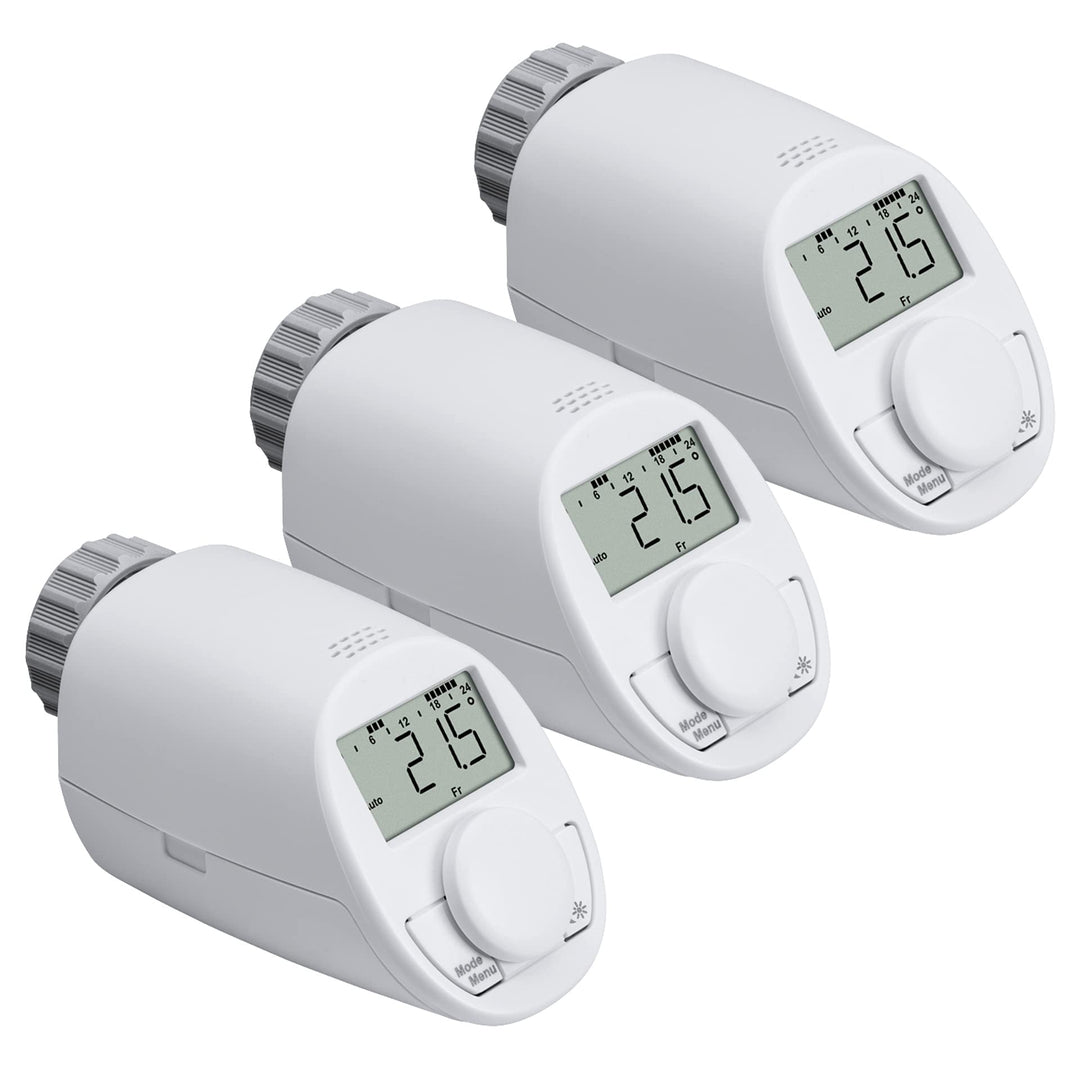 eqiva 3er-Set Model N Elektronik-Heizkörperthermostat mit Boost-Funktion…, 3er-Set