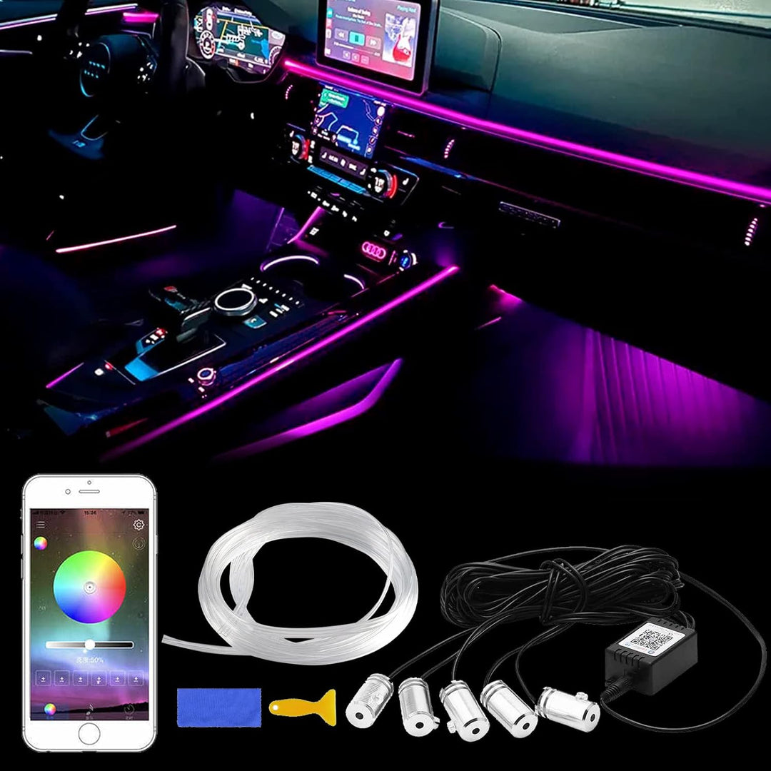 ConBlom LED Innenbeleuchtung Auto Strip, 16 Millionen Farben 5 in 1 LED Auto LED Strip, Wasserdicht