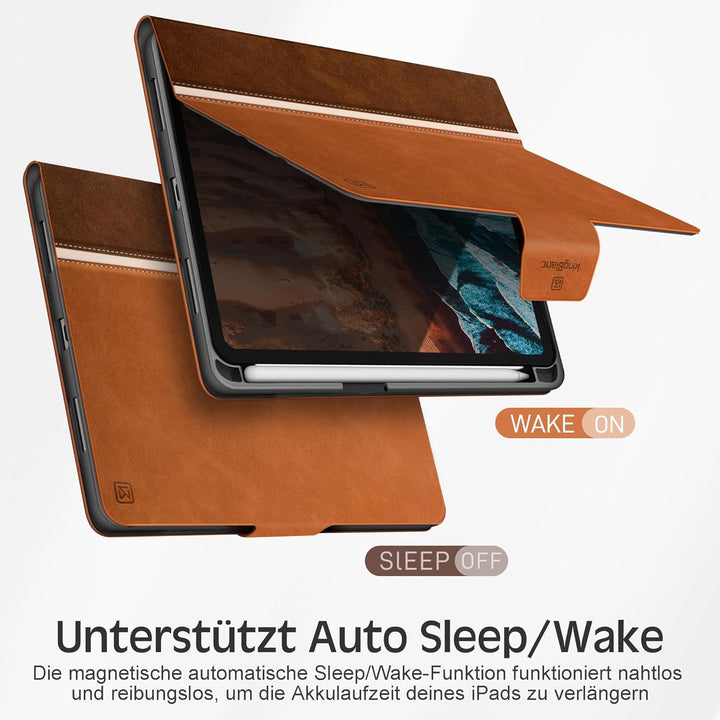 KingBlanc für iPad mini 7 Hülle (A17 Pro) 8,3 Zoll 2024, iPad mini 6 Hülle 2021 mit Stifthalter, Veg