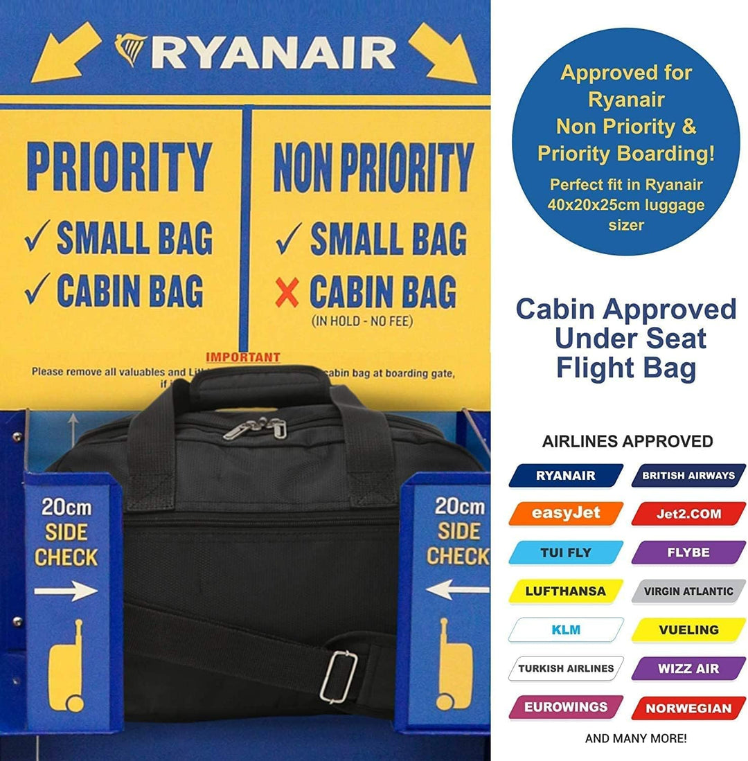 Aerolite Ryanair Kabinentasche, 40 x 20 x 25 cm, maximale Grösse