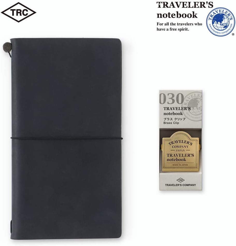 Brass Clip TRC Logo - Refill 030 für Traveler's Notebook Regular und Passport Size TRC Logo Muster,