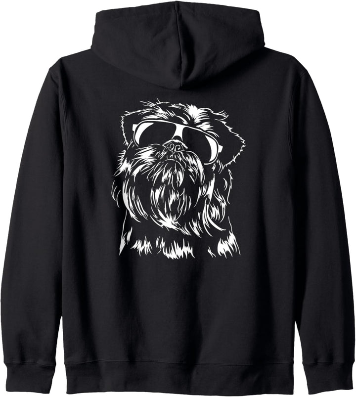 Lustiger Belgischer Zwerggriffon cool Sonnenbrille Hunde Kapuzenjacke