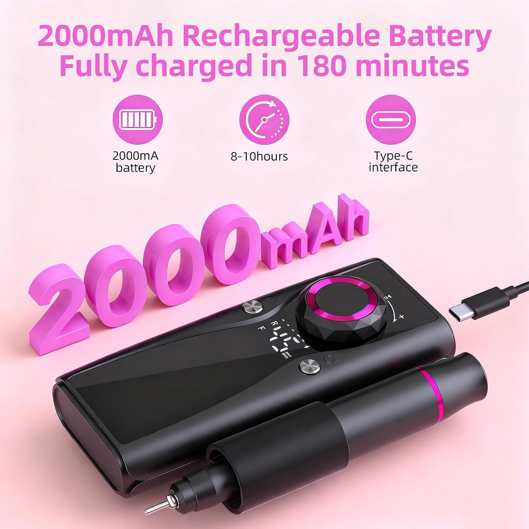 Elektrische Nagelbohrmaschine, 45000 U/min Elektrische Nagelfeilen