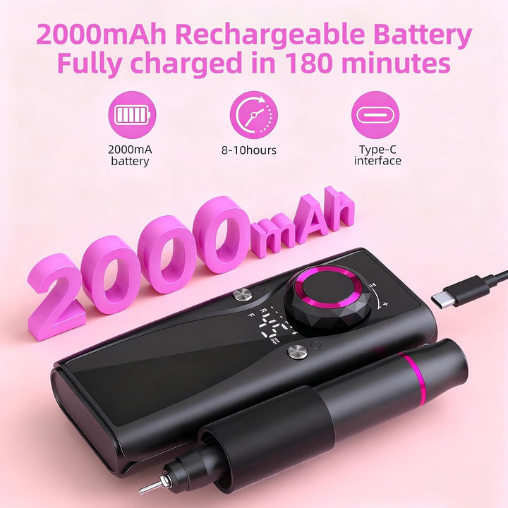 Elektrische Nagelbohrmaschine, 45000 U/min Elektrische Nagelfeilen