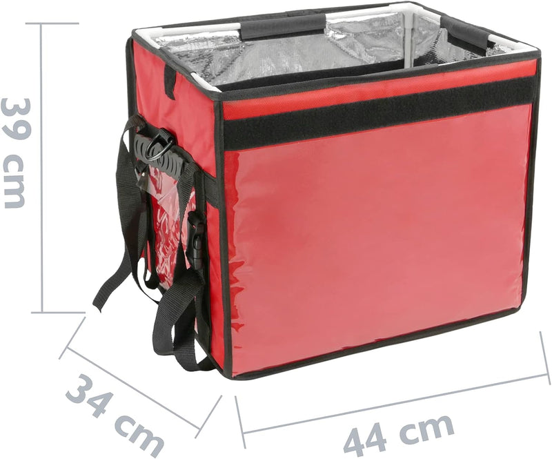 CityBAG - Isothermer Beutel 44 x 39 x 34 cm rot für Grillabende und Lieferung von Lebensmittelbestel