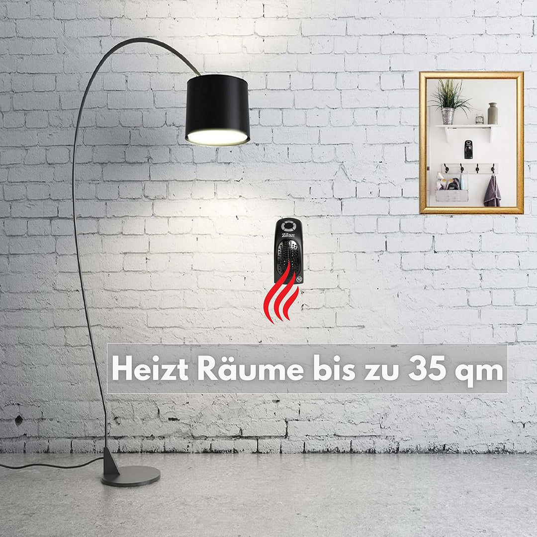 Mini Heizlüfter | 12h Timer | Digitale LCD-Anzeige | 400 Watt | Mini Elektroheizung | Mobiler Heizlü