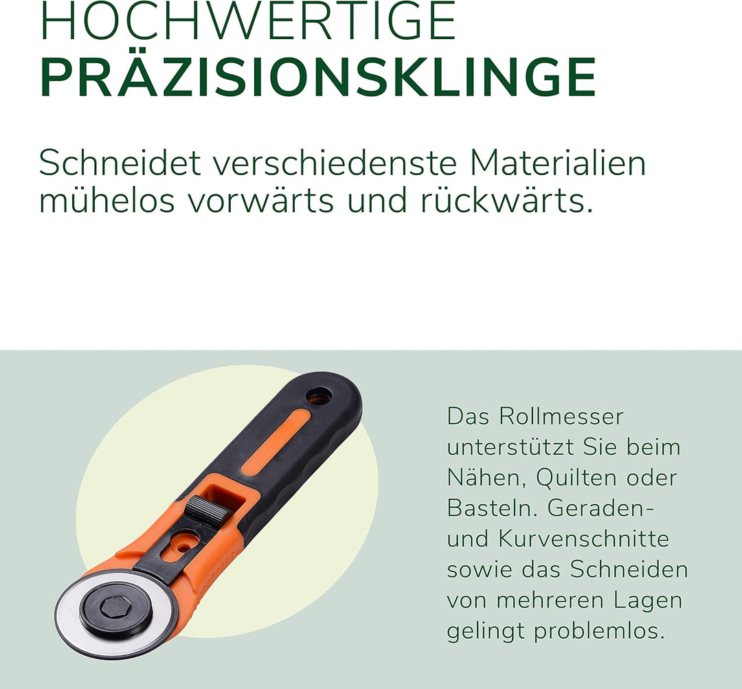 Nestor&amp;Gamble Rollschneider I Hochwertiges Rollmesser mit integrierter Schutzfunktion und Anti-Rutsc