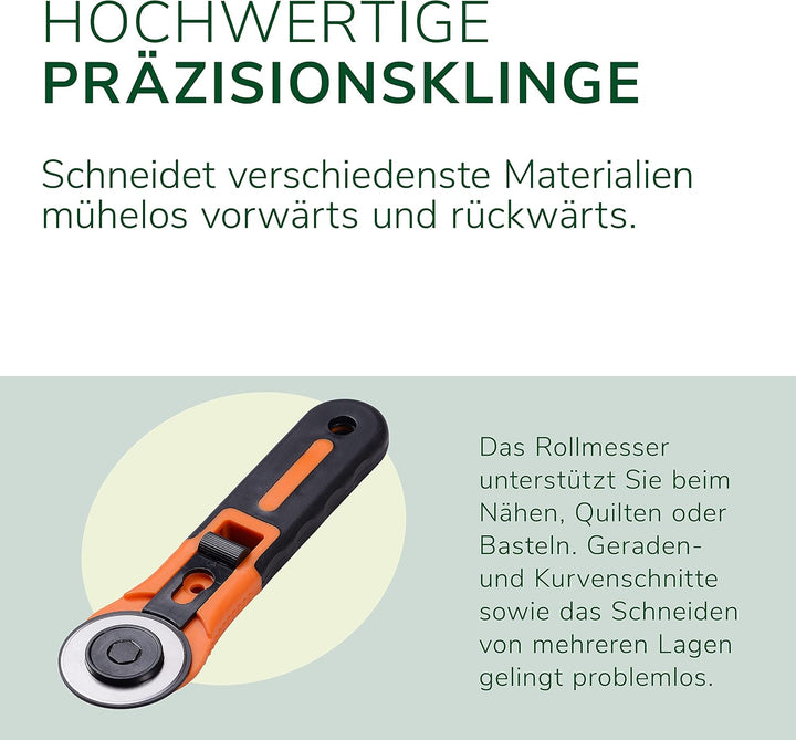 Nestor&amp;Gamble Rollschneider I Hochwertiges Rollmesser mit integrierter Schutzfunktion und Anti-Rutsc