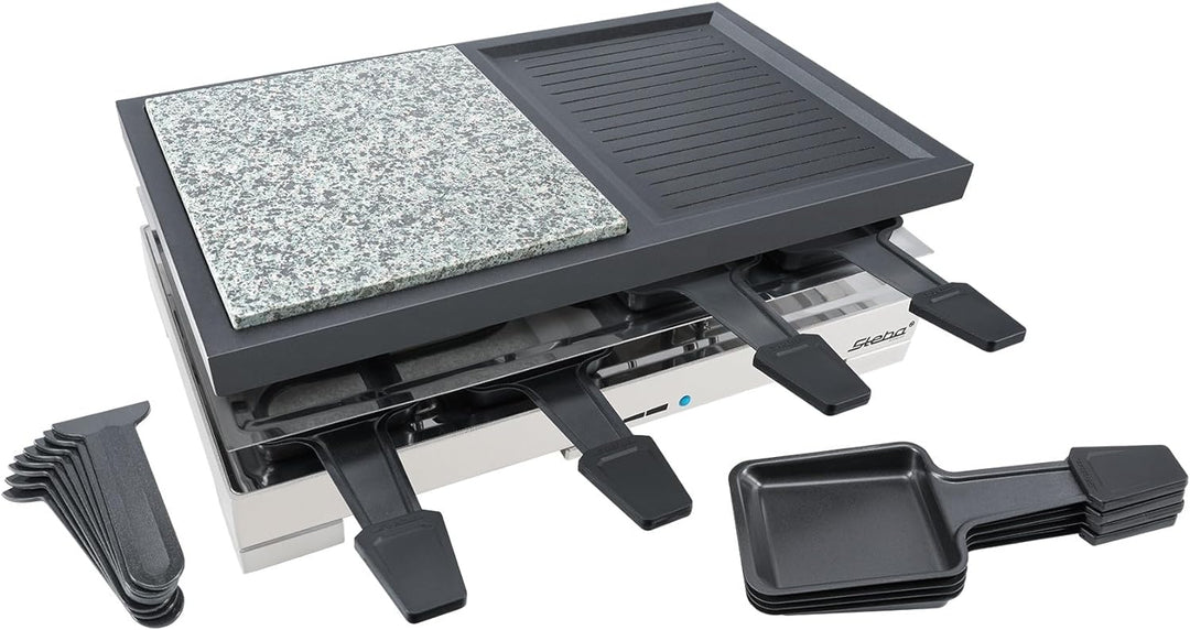 Steba RC 88 Premium Multi Raclette (1200 Watt, Pfännchenablage, 8