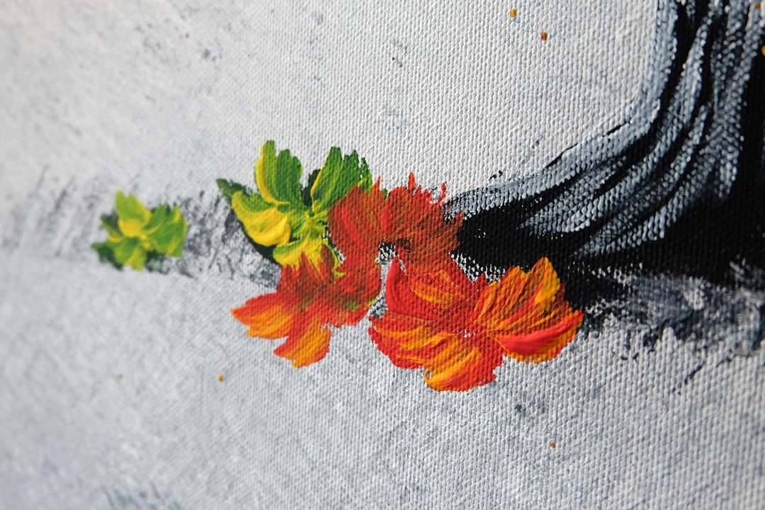 Monica Mirafiori I 100% HANDGEMALT I Gemälde Bunter Baum 100x50cm | Gemälde Handgemalt | Acrylgemäld