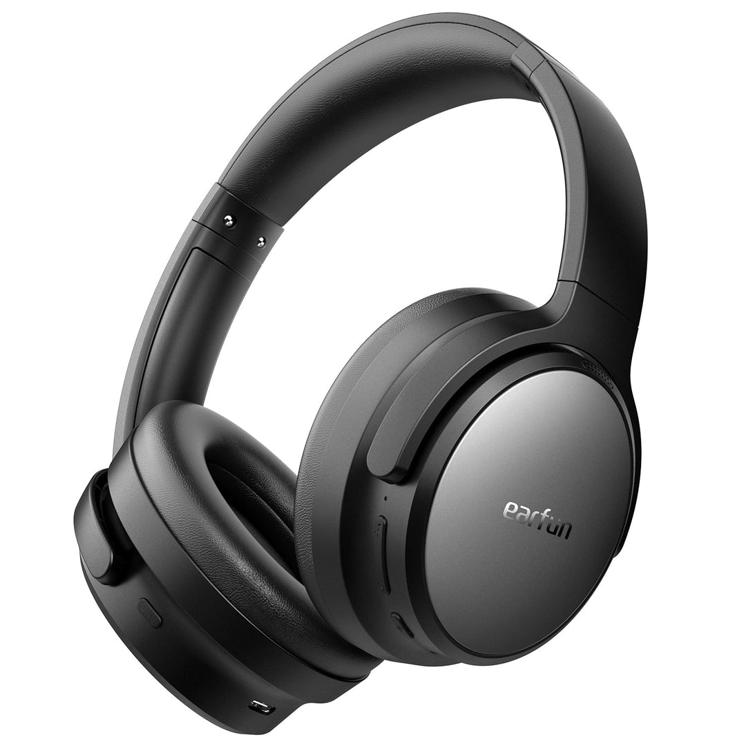 EarFun Tune Pro Over-Ear Kopfhörer Kabellos, Aktiver Geräuschisolierung, Dual-Dynamic-Treibern, Hi-R