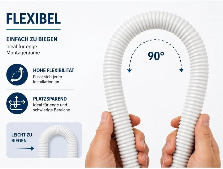 Kondensatschlauch Ø 16 mm für Klimaanlage – Flexibler PVC Ablaufschlauch für Kondenswasser, Split-Kl