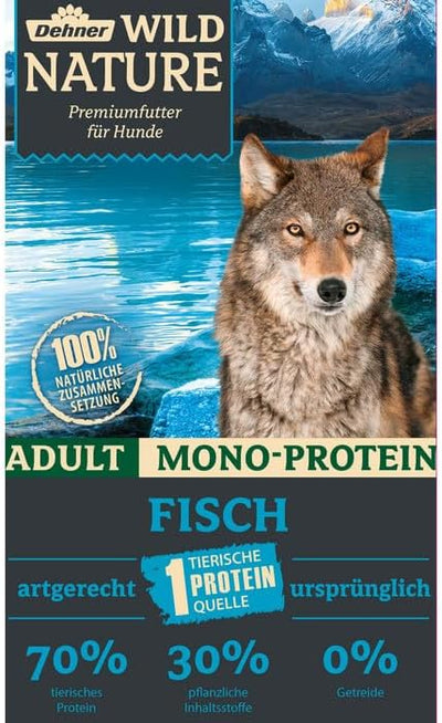 Dehner Wild Nature Hundefutter Gebirgssee, Trockenfutter getreidefrei / zuckerfrei, für ausgewachsen