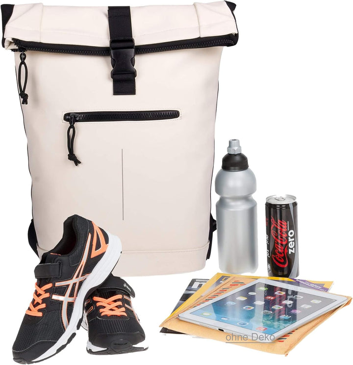 New Rebels Rucksack Plane Time Bag Kurierrucksack Roll-up Fahrradrucksack Sport Fitness + Flasche Cr