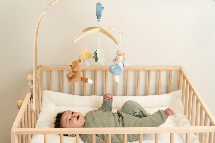Little Dutch Mobile Musik Spieluhr mit Holz Halterung für Babybett - Forest Friends