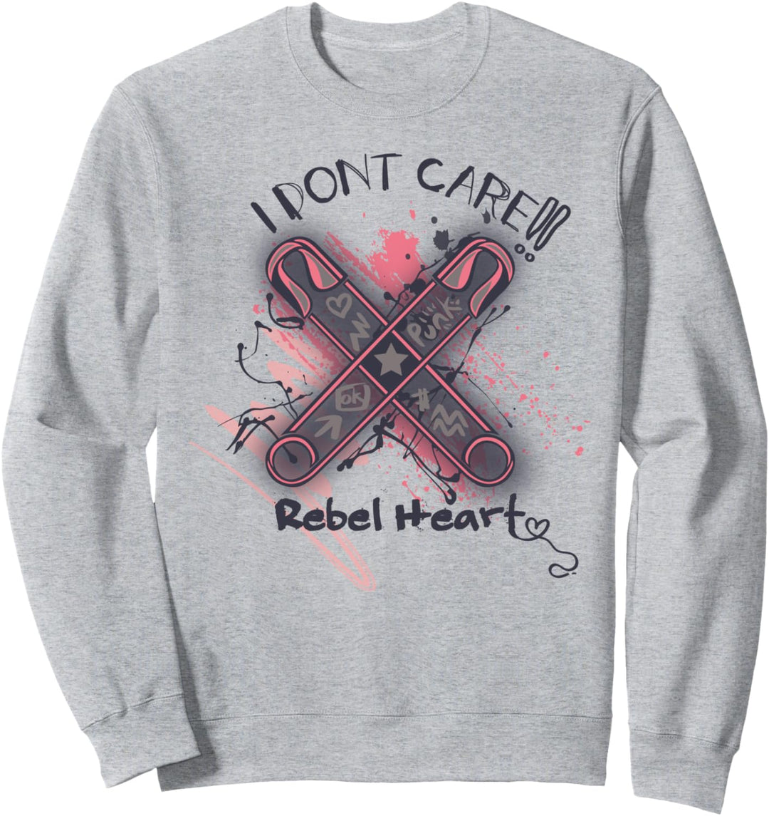 Ist mir egal Punk musik iDoodle Rebel Heart Rockmusik Frauen Sweatshirt