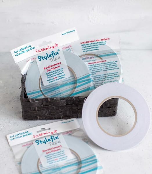 Farbenmix.de 3X 3er Pack STYLEFIX doppelseitiges Klebeband (1Rolle = 50m, ca. 4mm breit)