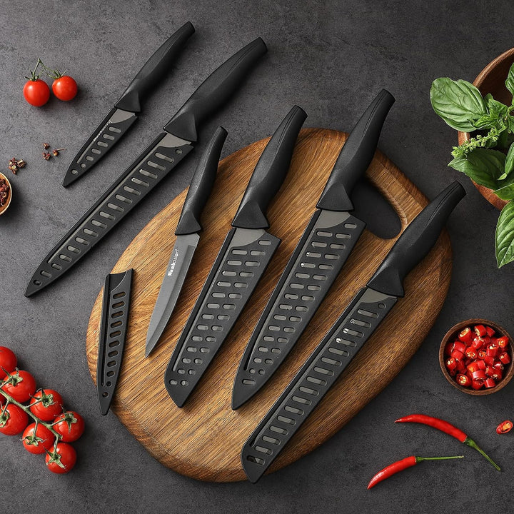 Wanbasion Küchenmesser Set Scharf, Küchenmesser Set Spülmaschinenfest, Messerset Küche Stahl Edelsta