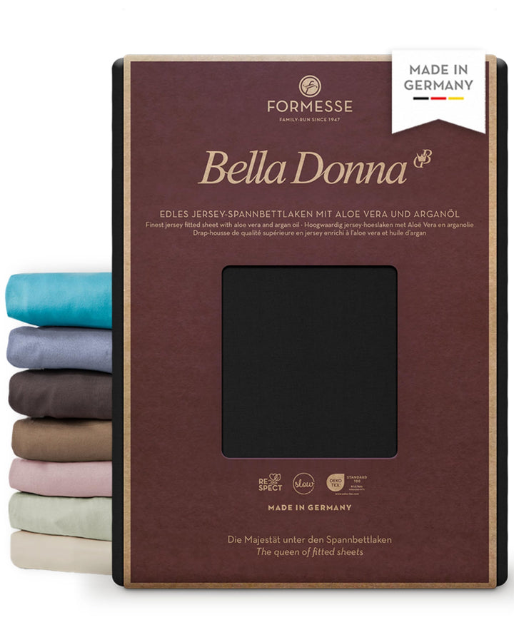 Bella-Donna Bella-Donna Jersey Spannbettlaken, schwarz, 180 cm x 200 cm