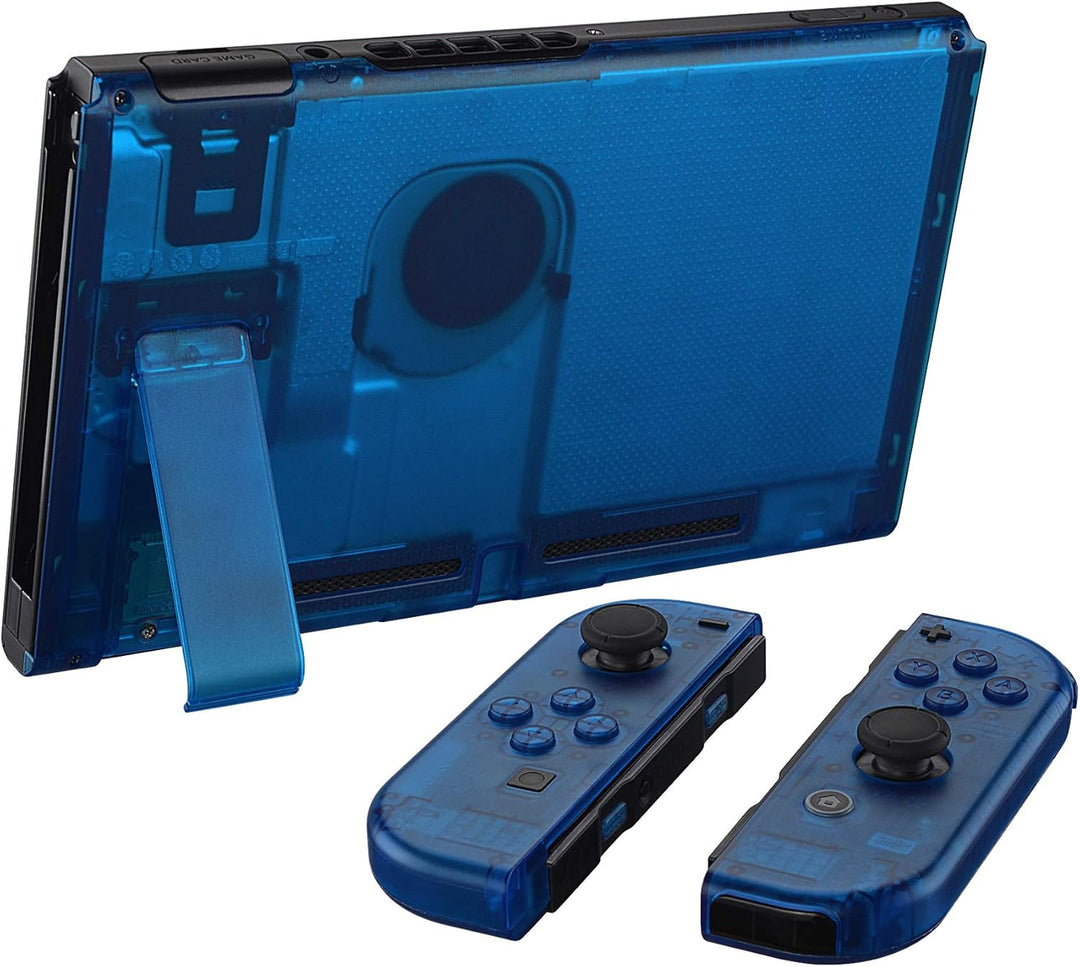 eXtremeRate Hülle Case für Nintendo Switch Joycon/Konsole, Rückgehäuse&Kickstand für Switch Console,