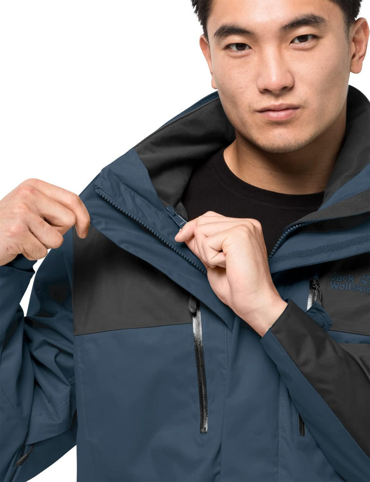 Jack Wolfskin Herren Jasper Flex Men Wetterschutzjacke S thunder blue, S thunder blue
