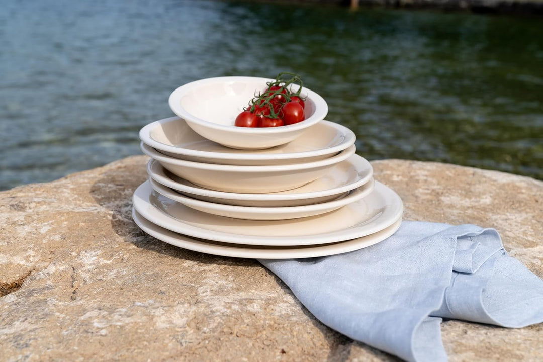 Suppenteller, Ø 22 cm, Natur, Geschirr handgemacht in Österreich, Natur