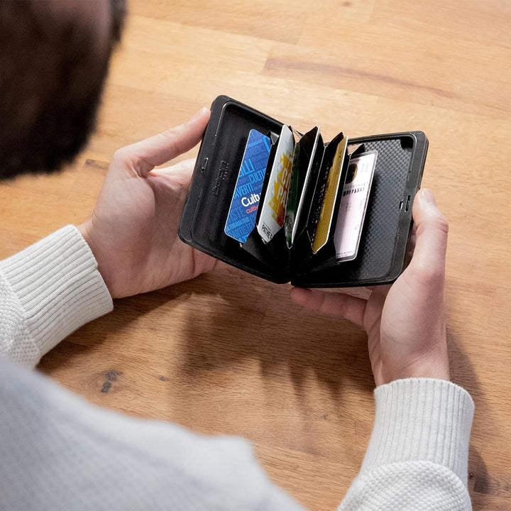 OGON Aluminium Geldbörse Smart Case V2 Large - Verstecktes Fach für Münzen und Scheine - RFID Schutz
