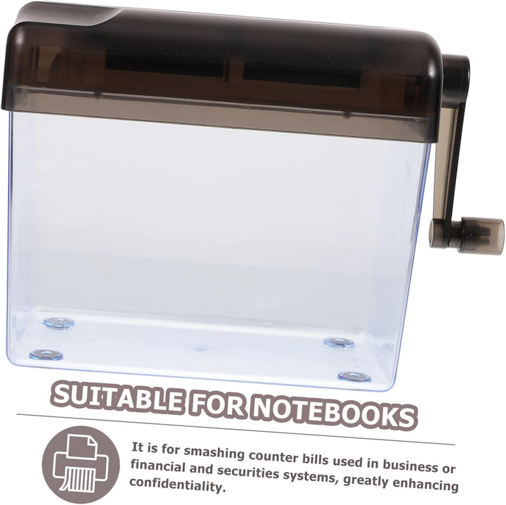 jojofuny Manueller Aktenvernichter Mini Hand Shredder Büro Haushalt Papierzerkleinerer Sicher für Sc