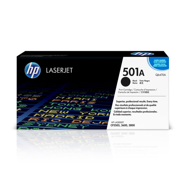 Hewlett-Packard HP 501A (Q6470A) Schwarz Original Toner für HP Color Laserjet 3600, CP3505, Laserjet