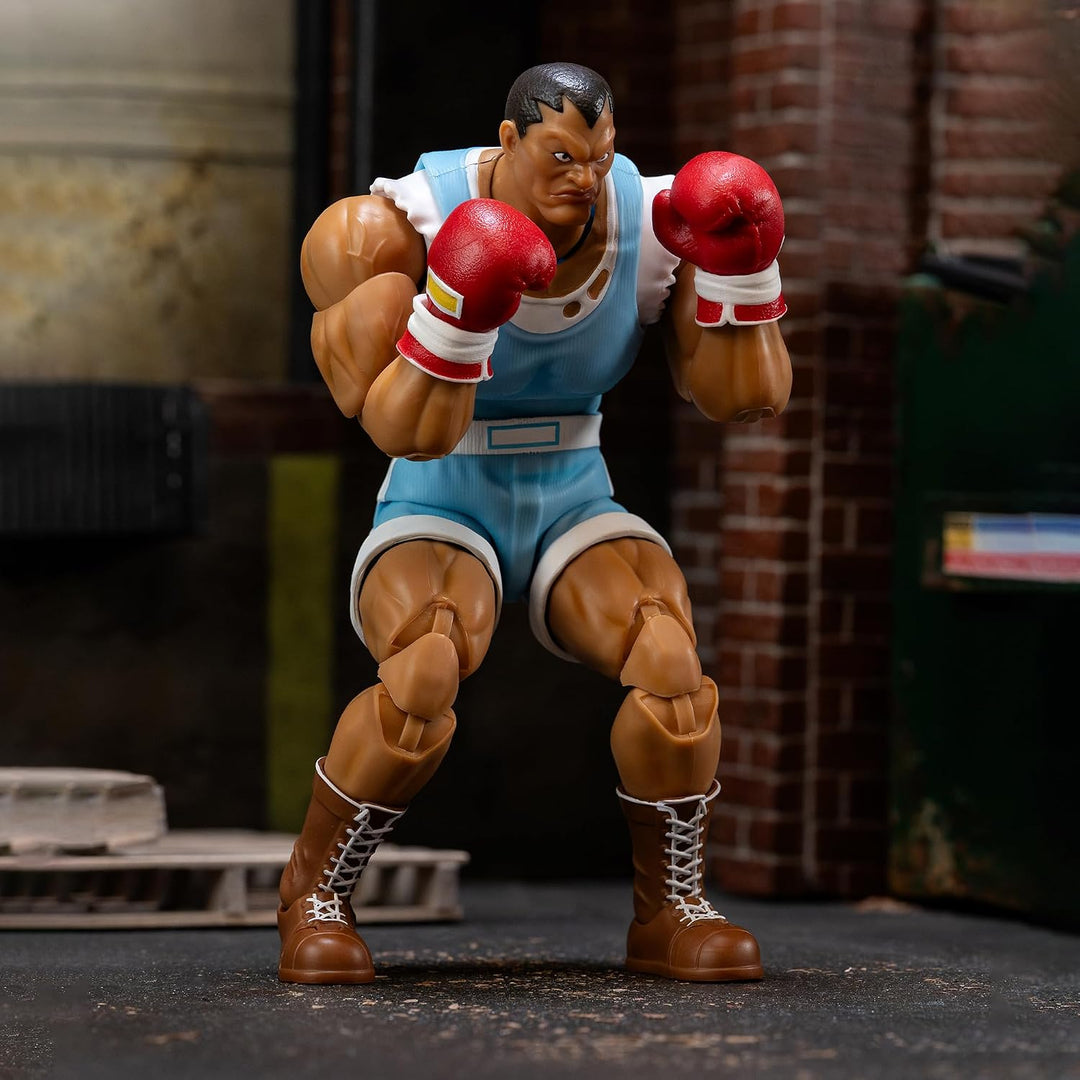 Jada Street Fighter 9335741314R00 Balrog-Figur, 17 cm, beweglich, mit austauschbarem Zubehör, Sammel
