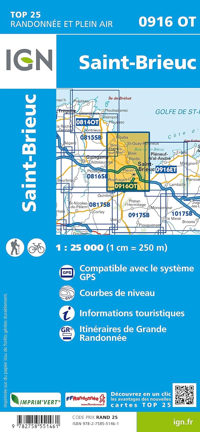 0916OT St-Brieuc (TOP 25), Karte