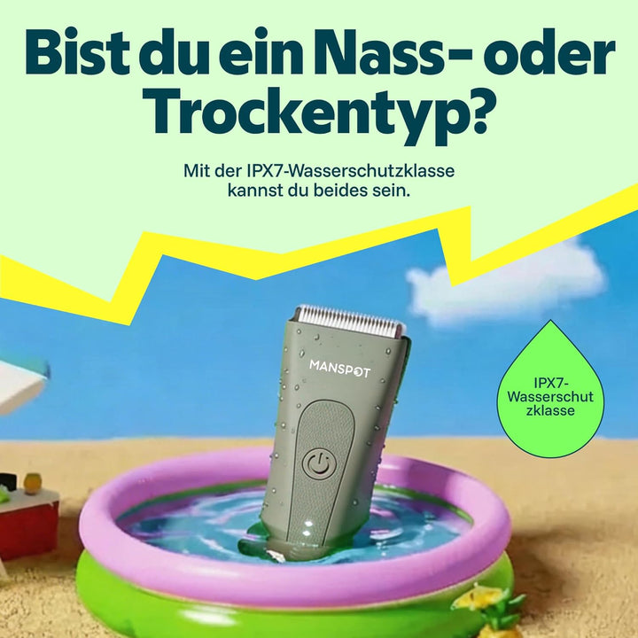 MANSPOT Intimrasierer Mann, Körperhaartrimmer für Herren, Professioneller Body Trimmer Wasserdicht m