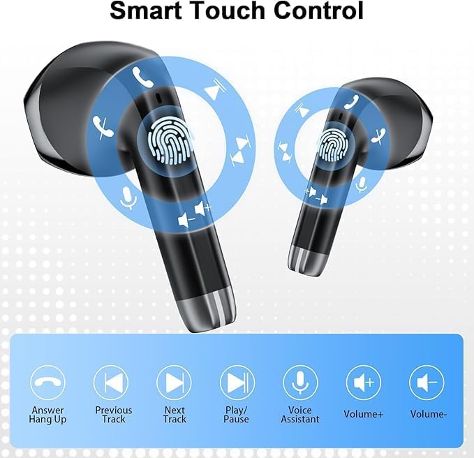 Bluetooth Kopfhörer, Kopfhörer Kabellos Bluetooth 5.4 mit 4 ENC Noise Cancelling Mic, 40H Spielzeit