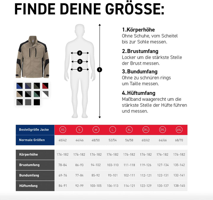 KÜBLER Workwear KÜBLER ACTIVIQ Arbeitsjacke sandbraun/schwarz sandbraun/schwarz XS, sandbraun/schwar