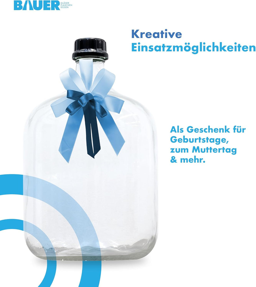 Flaschenbauer Ballonflasche 25L mit Schraubverschluss und Tragegurt - Glas Gärballon - ideal für Obs