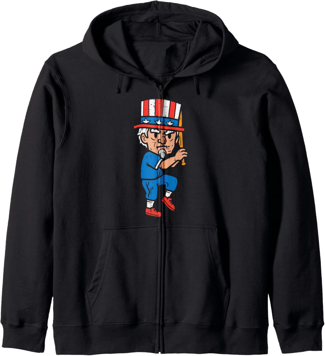 Uncle Sam Baseball American Sports 4th Of July Fourth Boys Kapuzenjacke