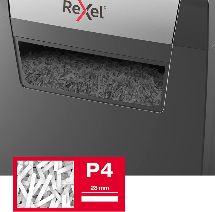 Rexel Aktenvernichter Momentum X406, Partikelschnitt, 7-6 Blatt A4 (70-80 g/m²) Kapazität, Sicherhei