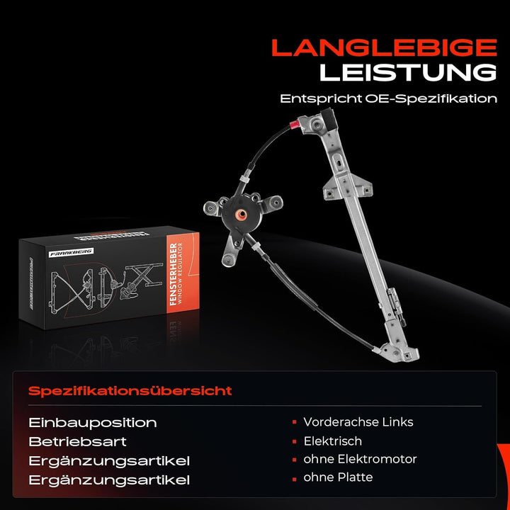 Frankberg Fensterheber Vorne Links Kompatibel mit 100 4A A6 4A 4A5 Limousine Kombi 1990-1995 4A08374