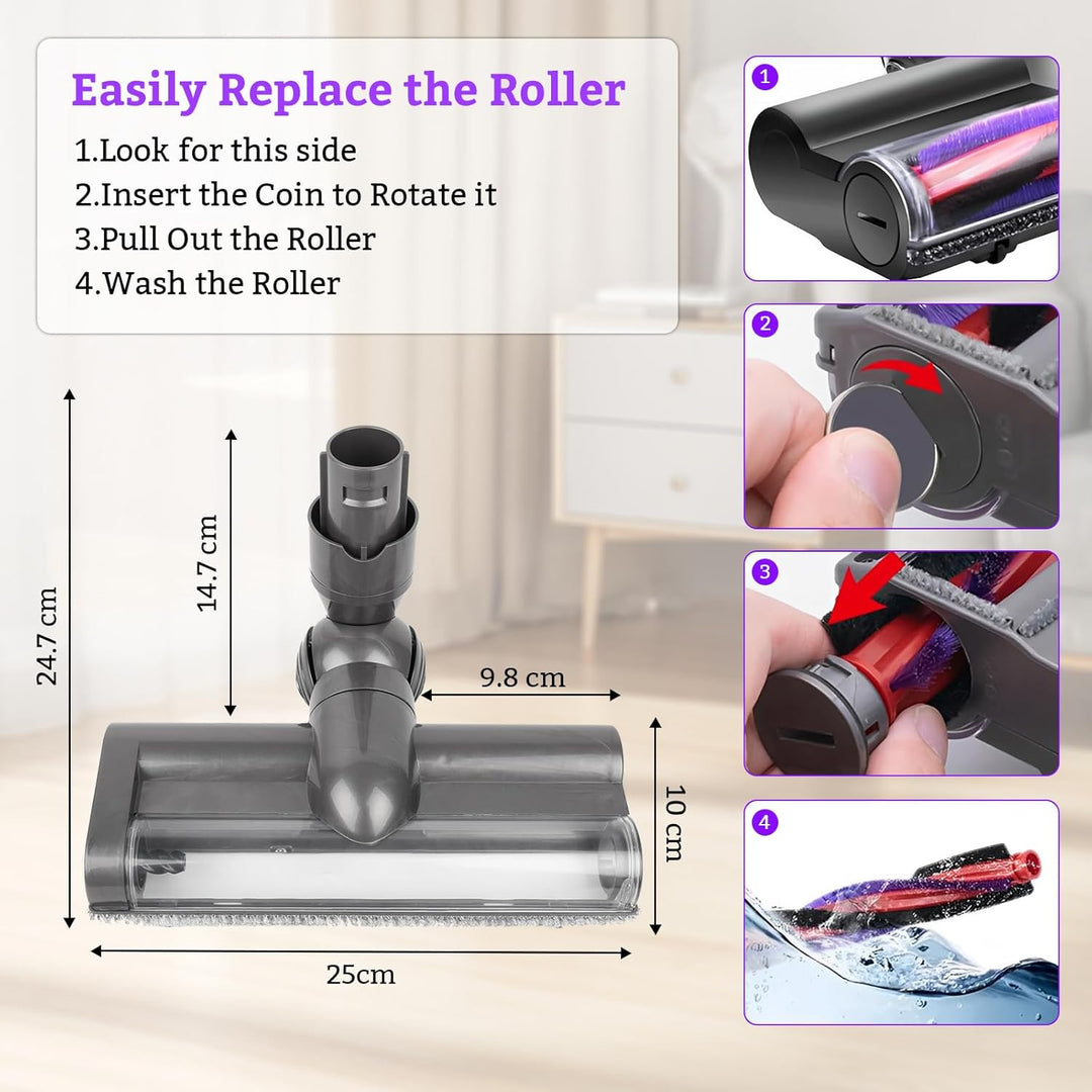 Bürste Ersatzteile kompatibel mit Dyson Staubsauger V6, SV04, SV06, SV09 & DC58, DC59, DC61, DC62, D
