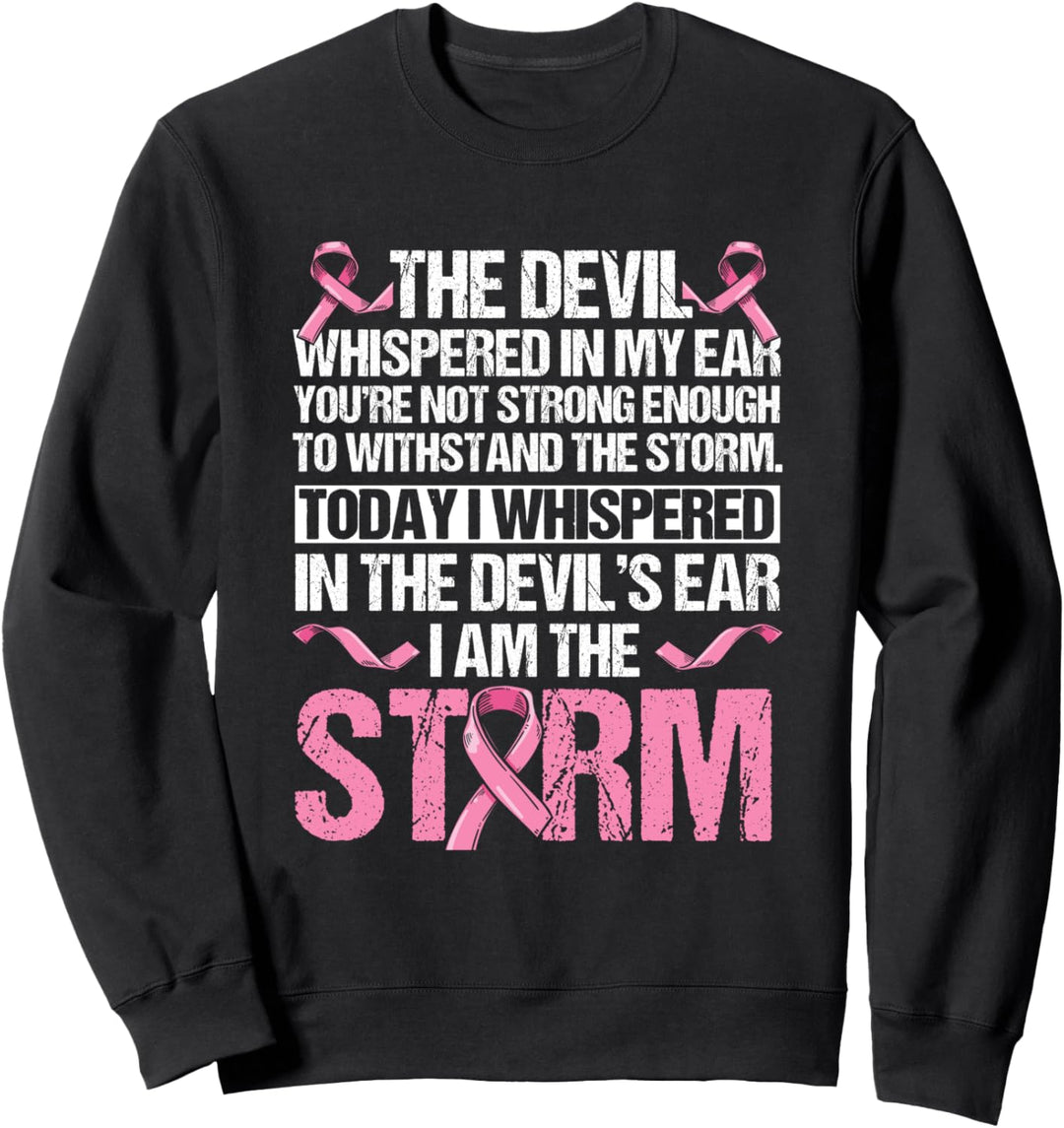 Brustkrebs Bewusstsein Vorsorge Kämpferin Rosa Band Oktober Sweatshirt