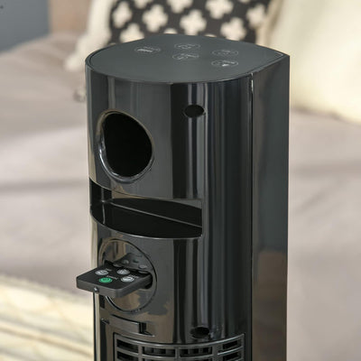 HOMCOM Turmventilator Säulenventilator mit Fernbedienung Standventilator Aroma-Diffusor Timer-Funkti