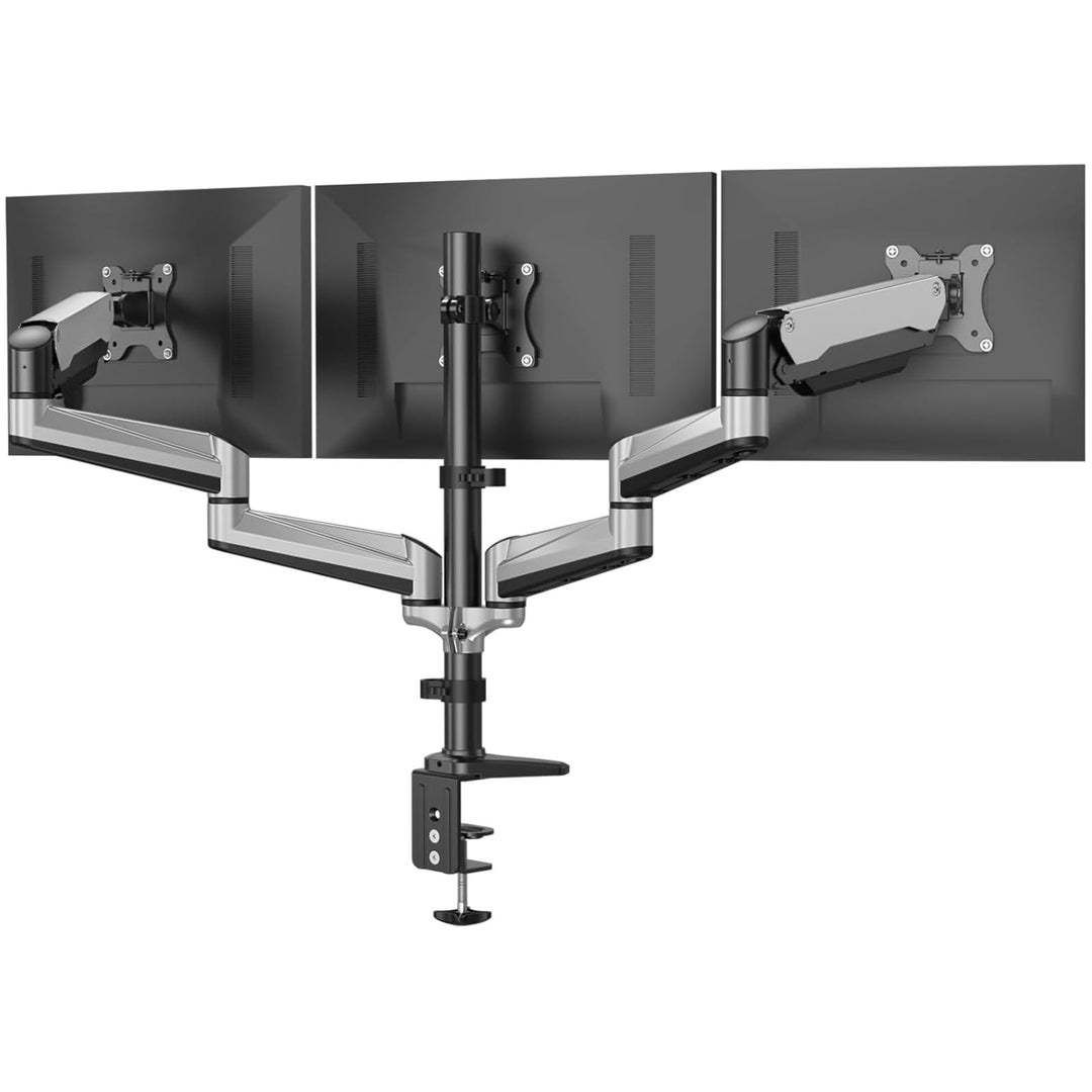 HUANUO Monitor Halterung 3 Monitore für 17-32 Zoll Bildschirme, Bildschirmhalterung 3 Monitore Höhen