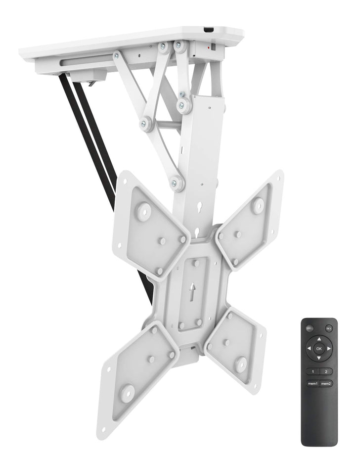 mywall HL12WML Klappbarer, motorisierter Deckenhalter für Flachbildschirme 23-55 Zoll (58-140cm) bis