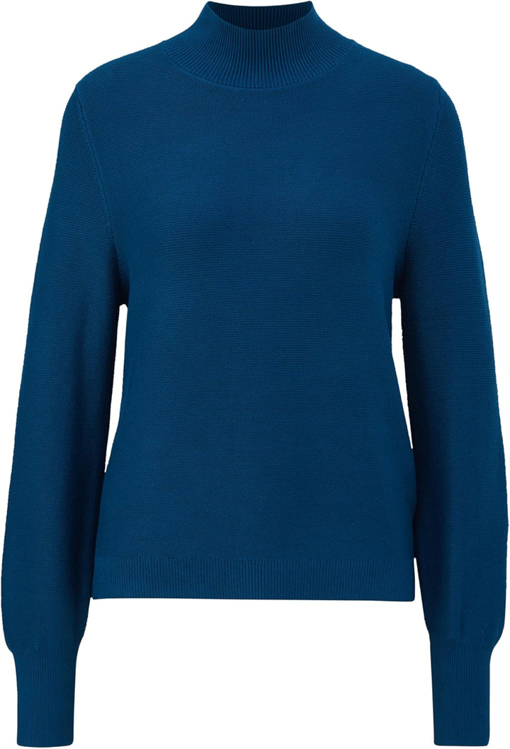 s.Oliver BLACK LABEL Damen Pullover Langarm, Blue Green